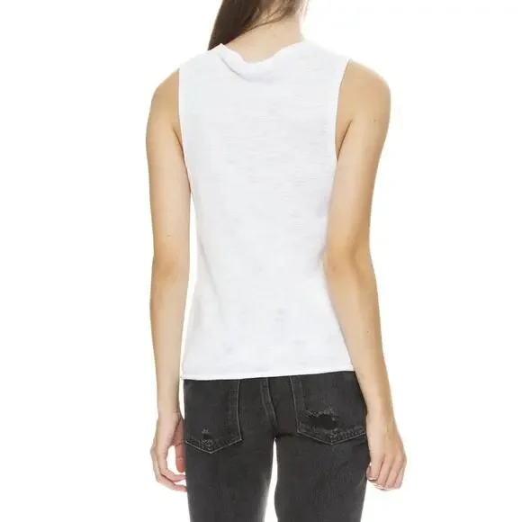 Skull Cashmere Muscle Tank with Skull Print in White size Small - Picture 5 of 9